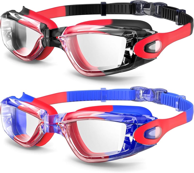 Braylin Swim Goggles, 2-Pack Swimming Goggles, Anti Fog, No Leaking For Adult Women Men Youth - Image 1